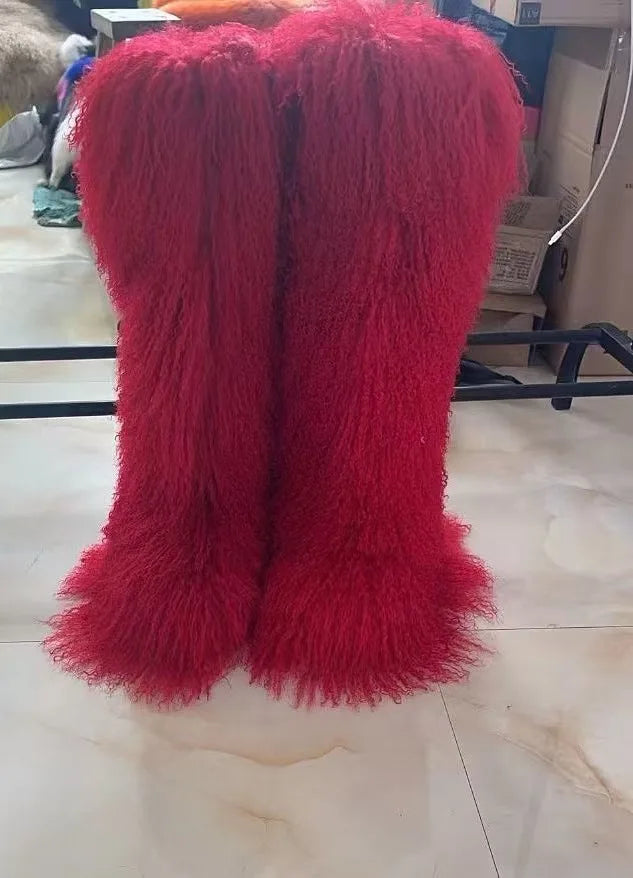 Thigh High Mongolian Fur Boots – Luxury Statement Boots for ItGirls
