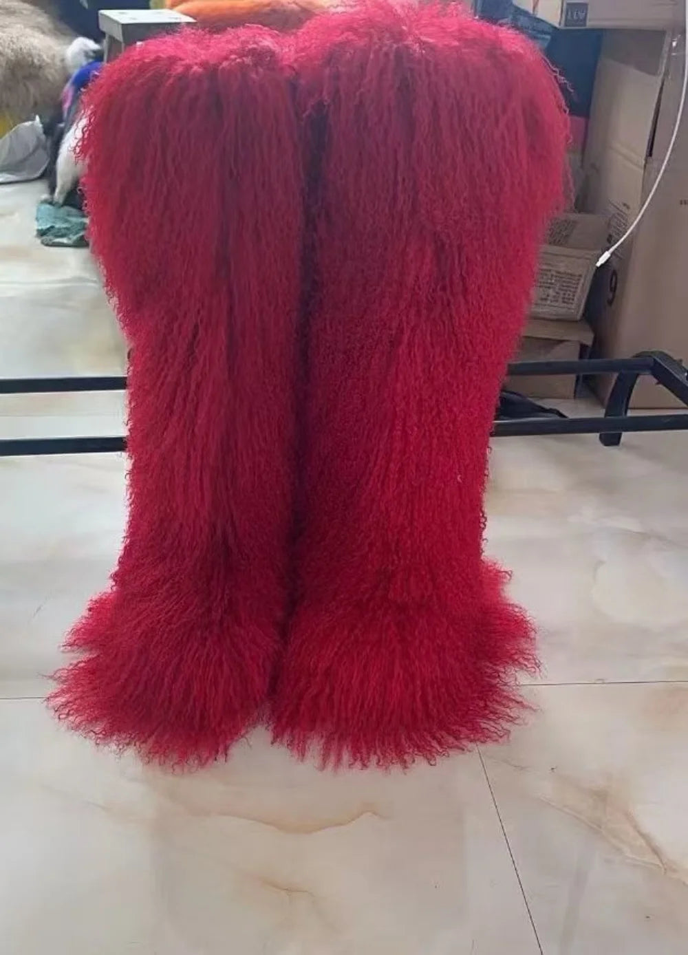 Thigh High Mongolian Fur Boots – Luxury Statement Boots for ItGirls