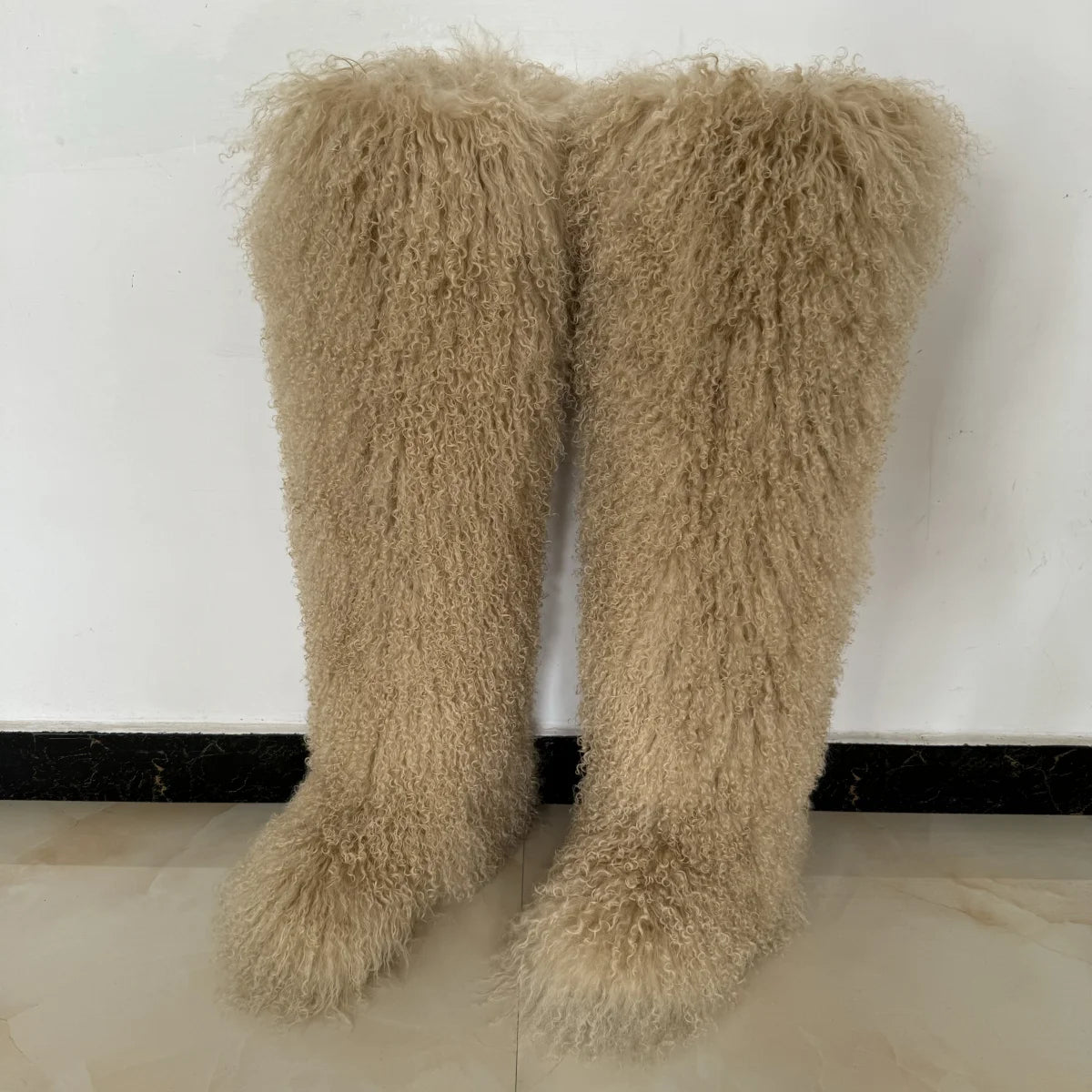 Thigh High Mongolian Fur Boots – Luxury Statement Boots for ItGirls