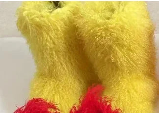 Real Mid-Length Mongolian Fur Boots