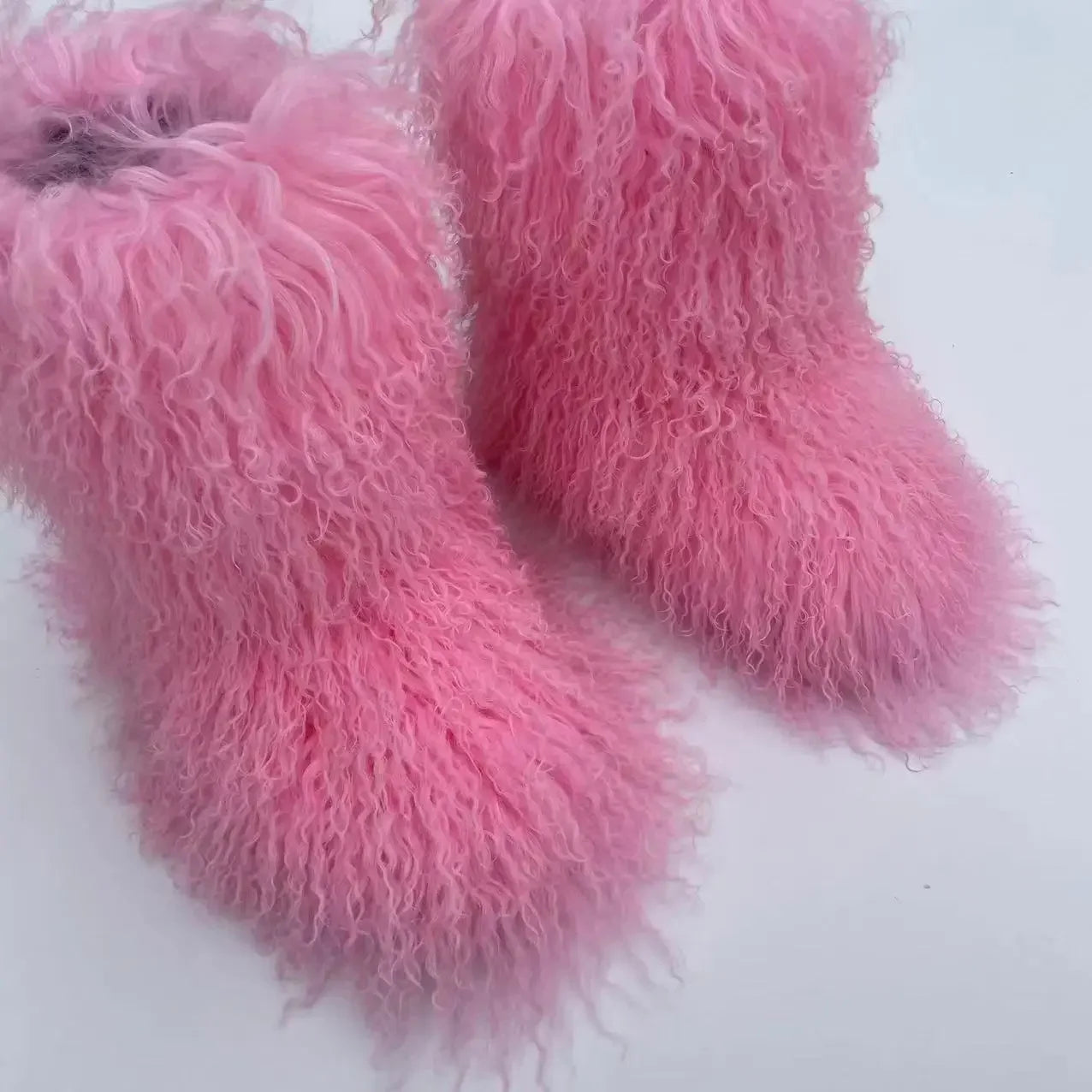 Real Mid-Length Mongolian Fur Boots